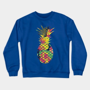 Tropical Pineapple Geometric Floral Crewneck Sweatshirt